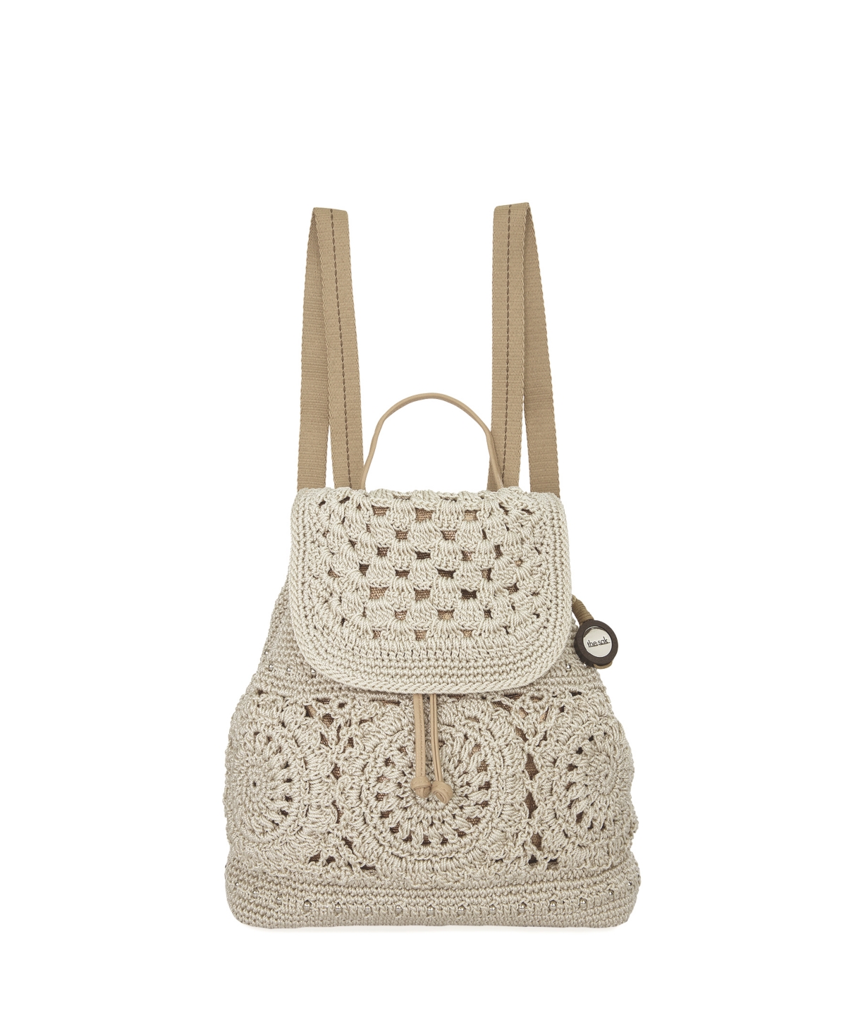 Women's Sayulita Crochet Backpack - Natural Medallion