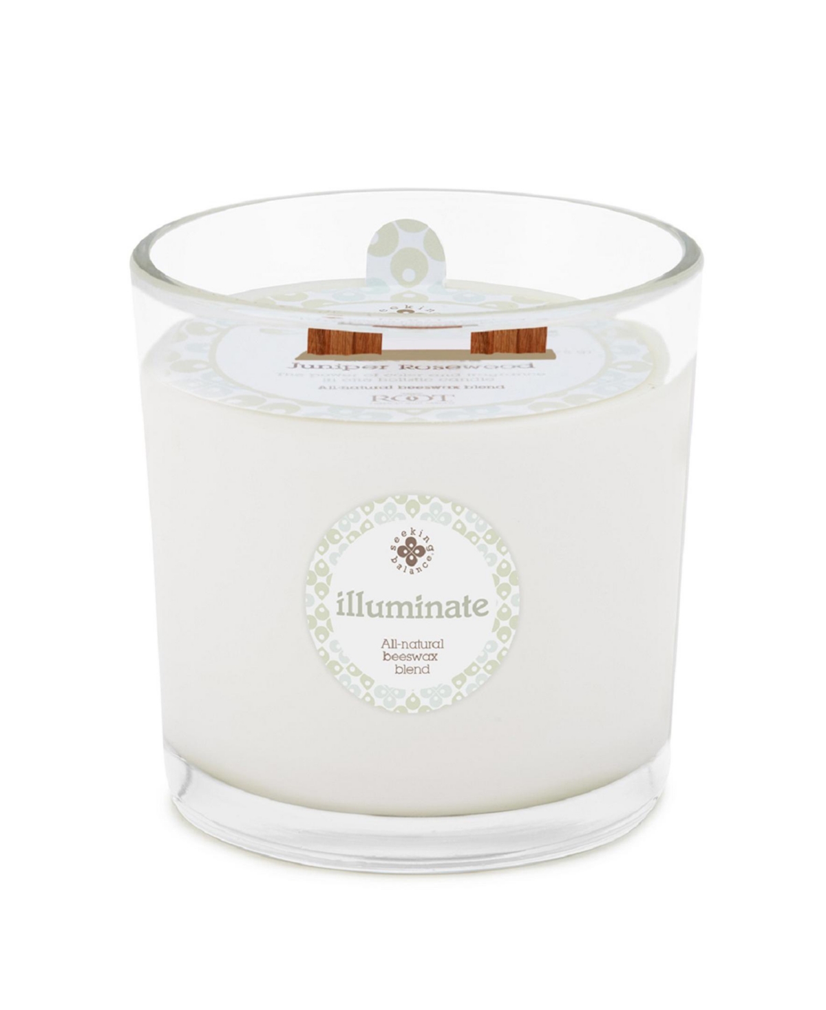 Seeking Balance 2 Wick Illuminate Juniper Rosewood Spa Jar Candle, 12 oz - Natural