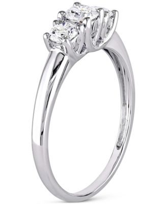 Diamond Three Stone Engagement Ring (1/2 ct. t.w.) in 14k White Gold