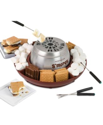 Photo 1 of  Indoor Electric Stainless Steel S'mores Maker with 4-Lazy Susan Compartment Trays 