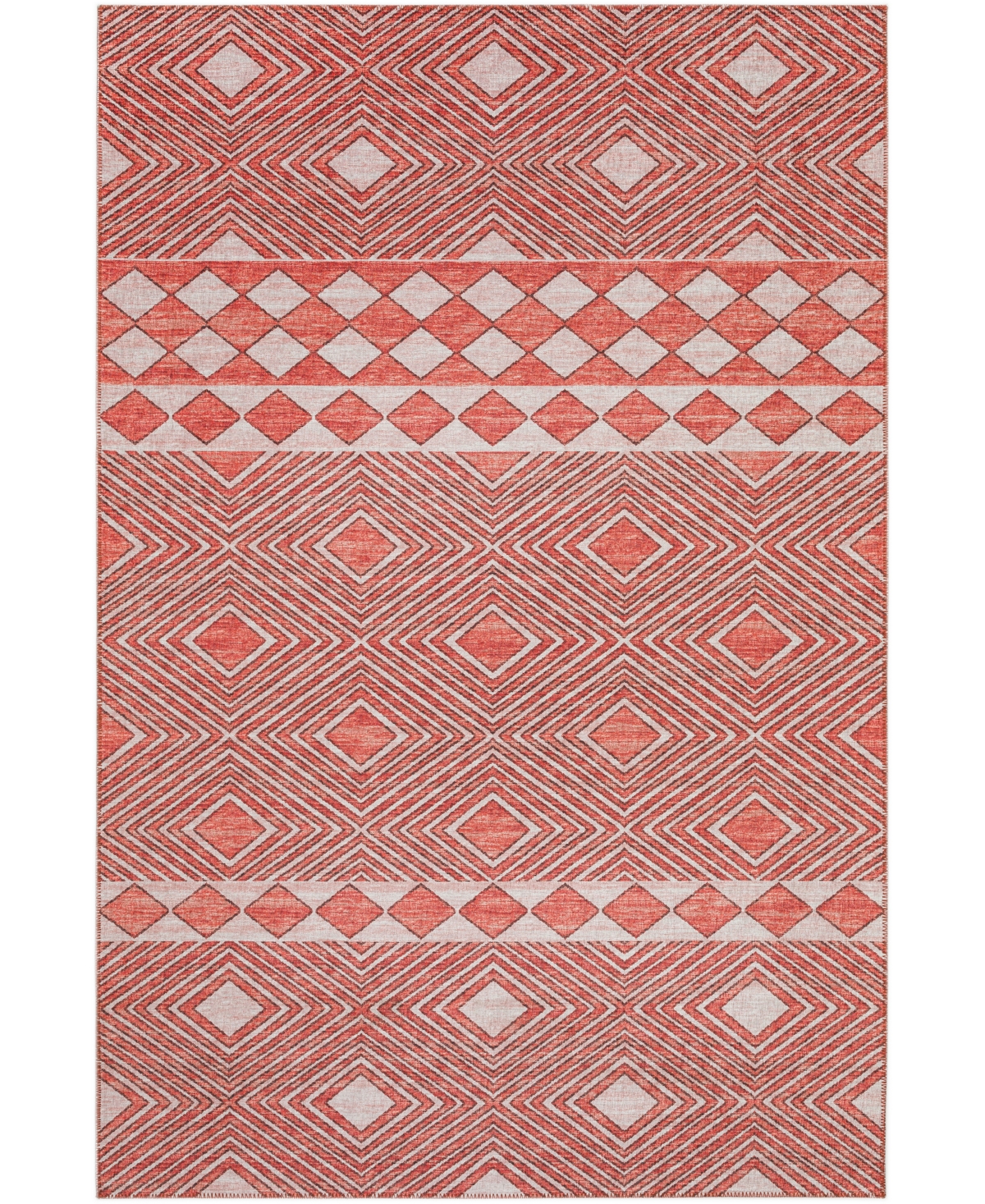 D Style Buttes BTS1 5' x 7'6in Area Rug - Paprika