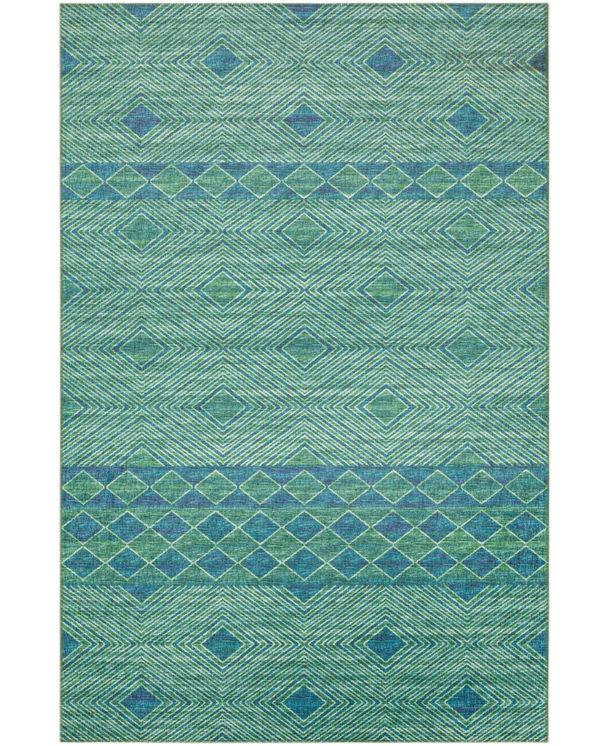 D Style Buttes Bts1 5' X 7'6" Area Rug In Green