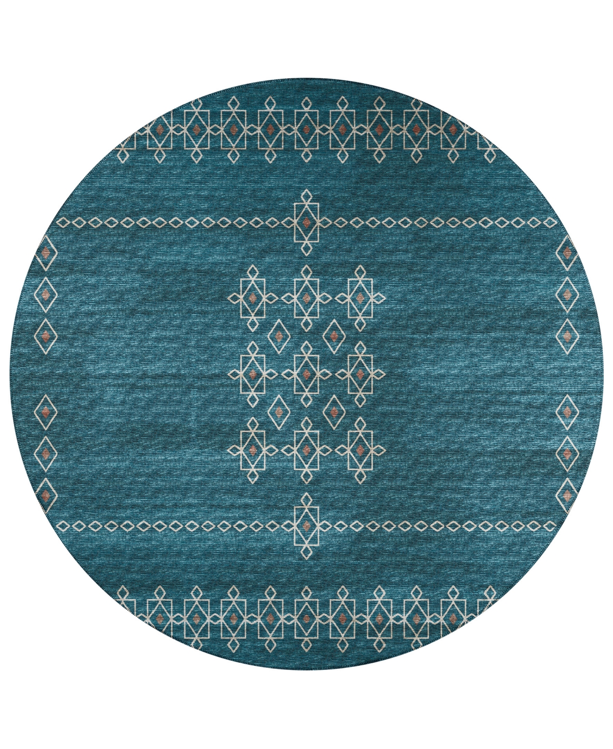 D Style Buttes BTS3 6' x 6' Round Area Rug - Aquamarine