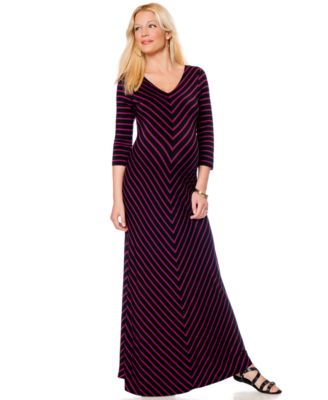 Motherhood Maternity - Chevron-Print Maxi Dress