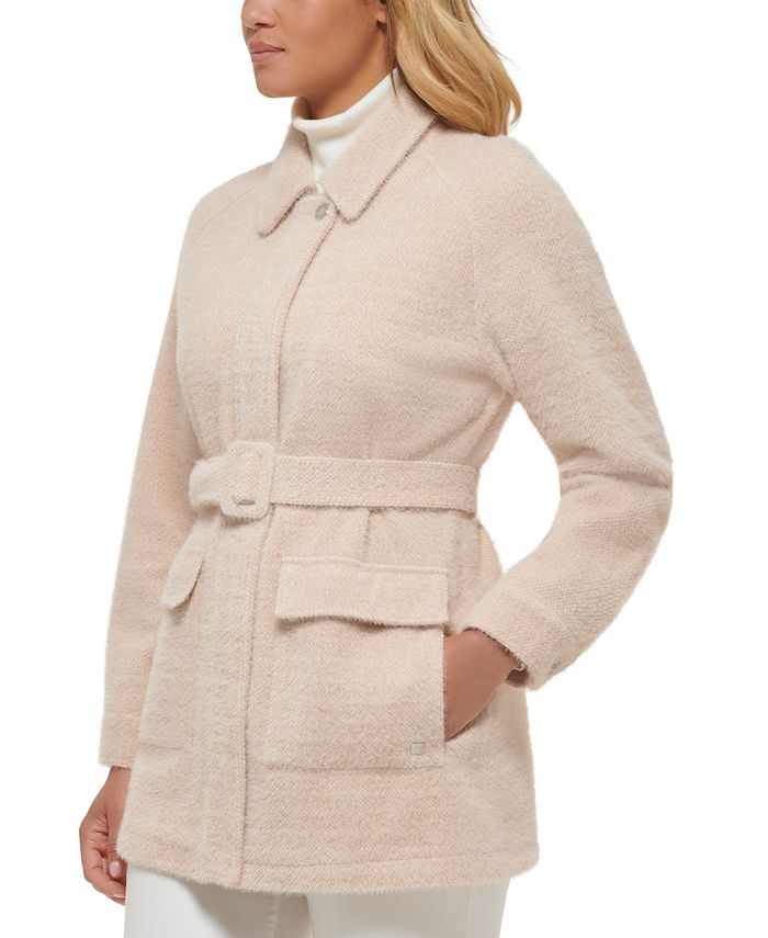 Calvin Klein Women's Belted Shirt Jacket, Created for Macy's & Reviews