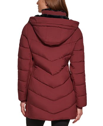 begrijpen Luchtvaartmaatschappijen licht Calvin Klein Women's Faux-Fur-Lined Hooded Puffer Coat & Reviews - Coats &  Jackets - Women - Macy's