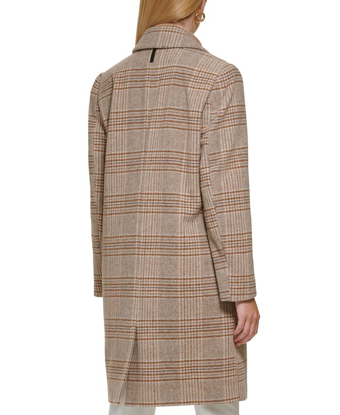 0400~Plaid Motif MARCY Coat with Removable Sleeveless Down Jacket main image 0