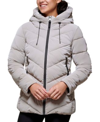 DKNY Hooded Shine Puffer Coat, for Macy's - Macy's