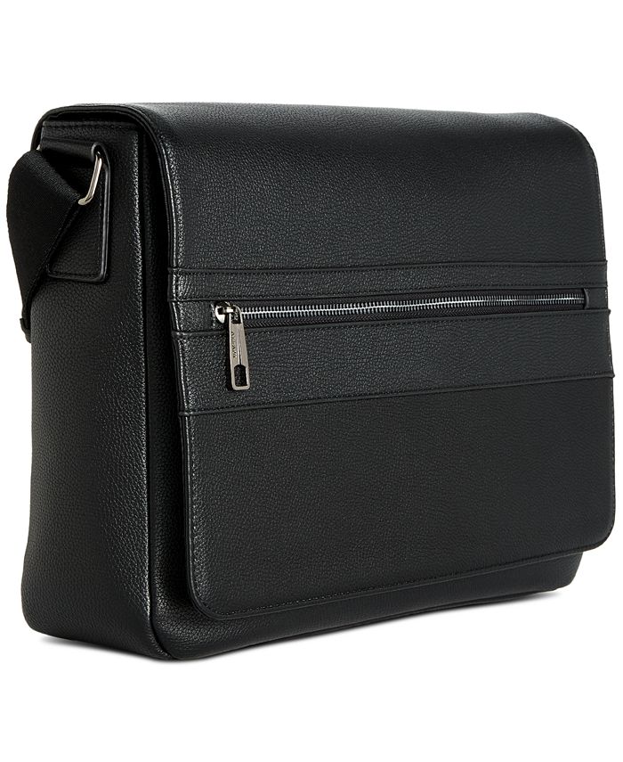 Lacoste Men's Flat Leather Crossbody Bag - Macy's