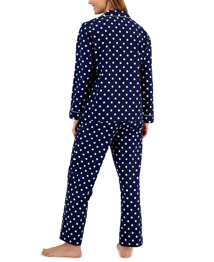 Charter Club Printed Cotton Flannel Pajama Set, Created for Macy's ...