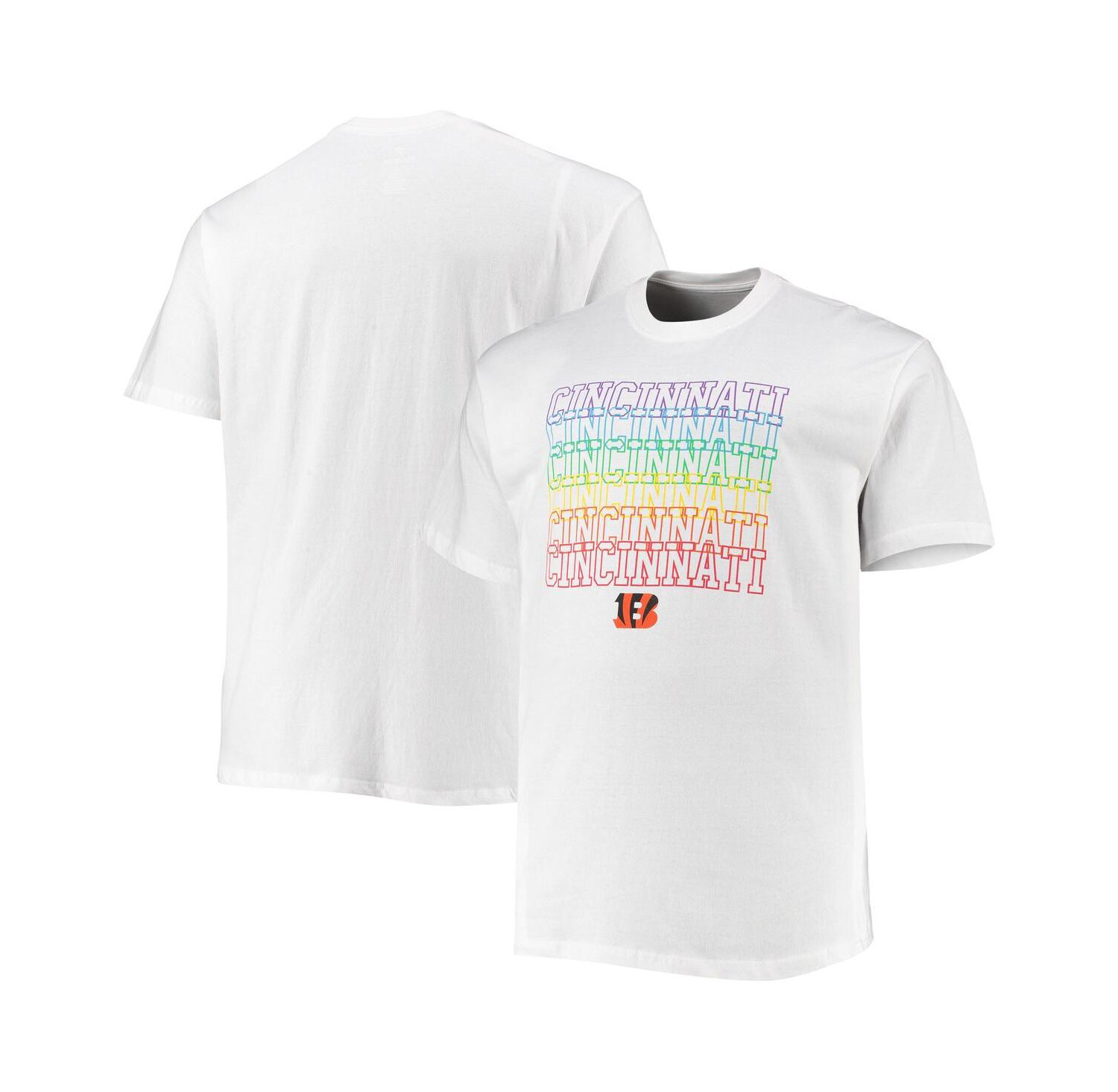 Men's White Cincinnati Bengals Big and Tall City Pride T-shirt