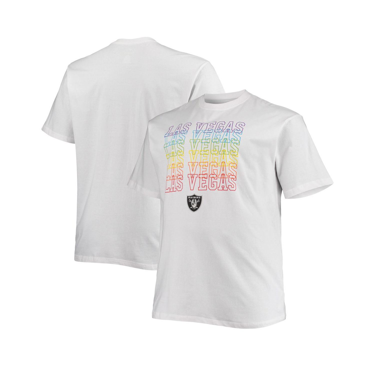 Men's White Las Vegas Raiders Big and Tall City Pride T-shirt