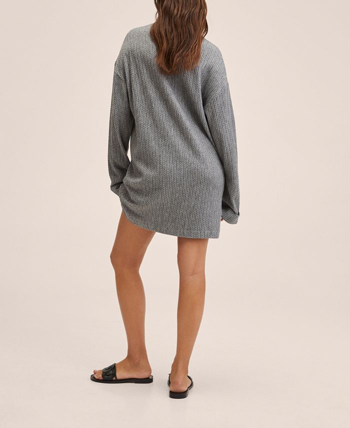 MANGO Women's Knitted Oversized Dress Macy's