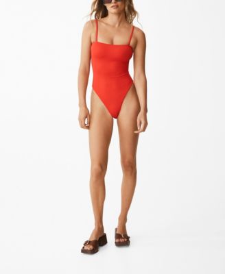 mango cut out textured swimsuit