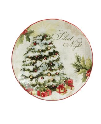 Silent Night 4 Piece Dessert Plate Set