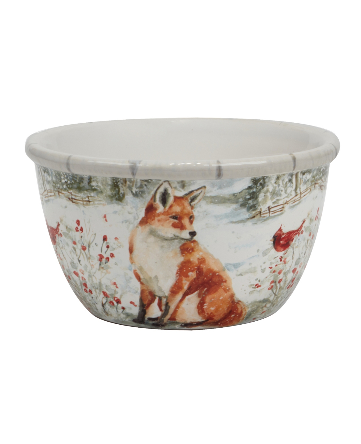 Certified International Winter's Walk 4 Piece Ice Cream Bowl Set
