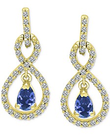 Cubic Zirconia Orbital Infinity Drop Earring in 18k Gold-Plated Sterling Silver, Created for Macy's
