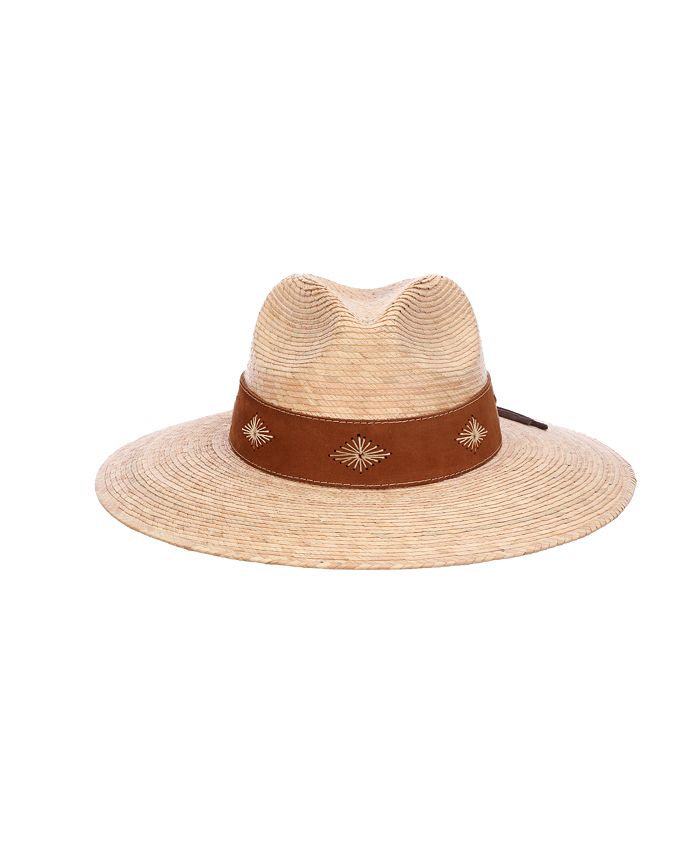 Scala Women's Braided PalmStraw Safari Hat With Leather Band Macy's