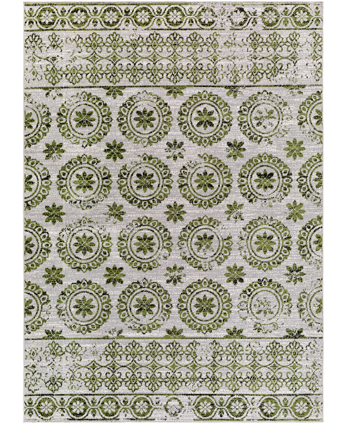 Abbie & Allie Rugs Wake Wke-2326 6'7in x 9' Area Rug - Black, Sage