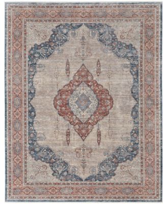 Simply Woven Gilford R39gr Area Rug In Gray,multi