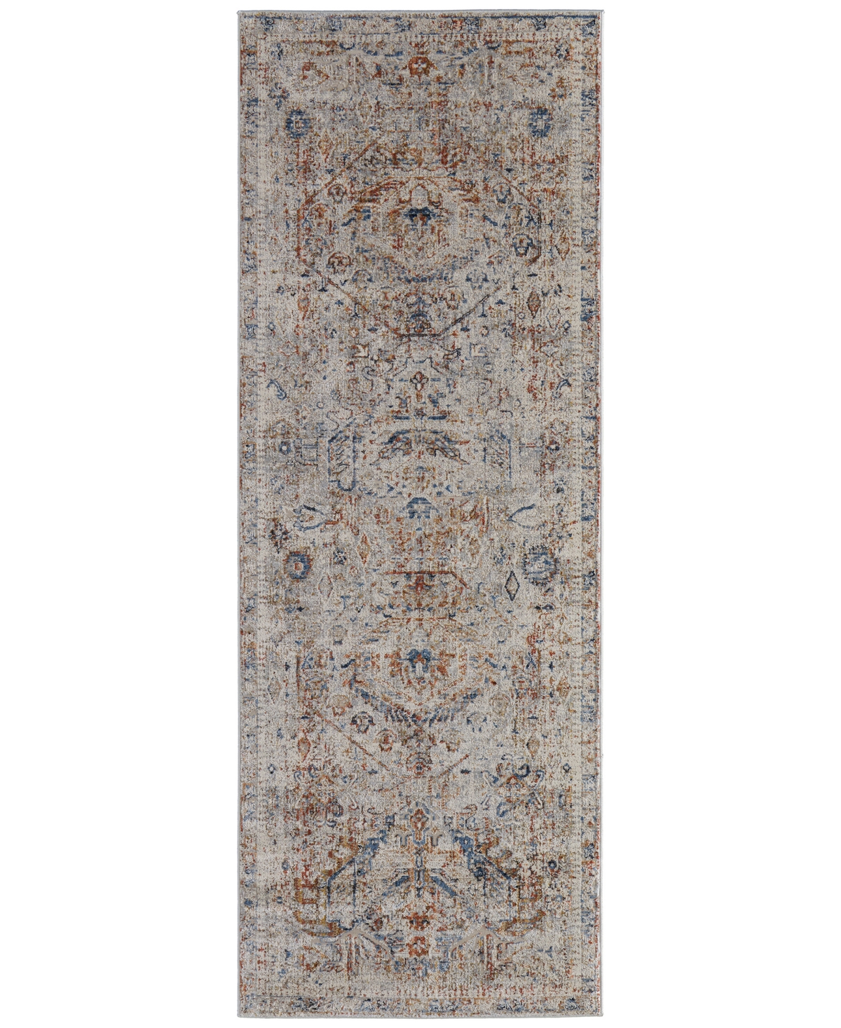 Feizy Frencess R39GJ 3' x 12' Runner Area Rug - Gray, Multi