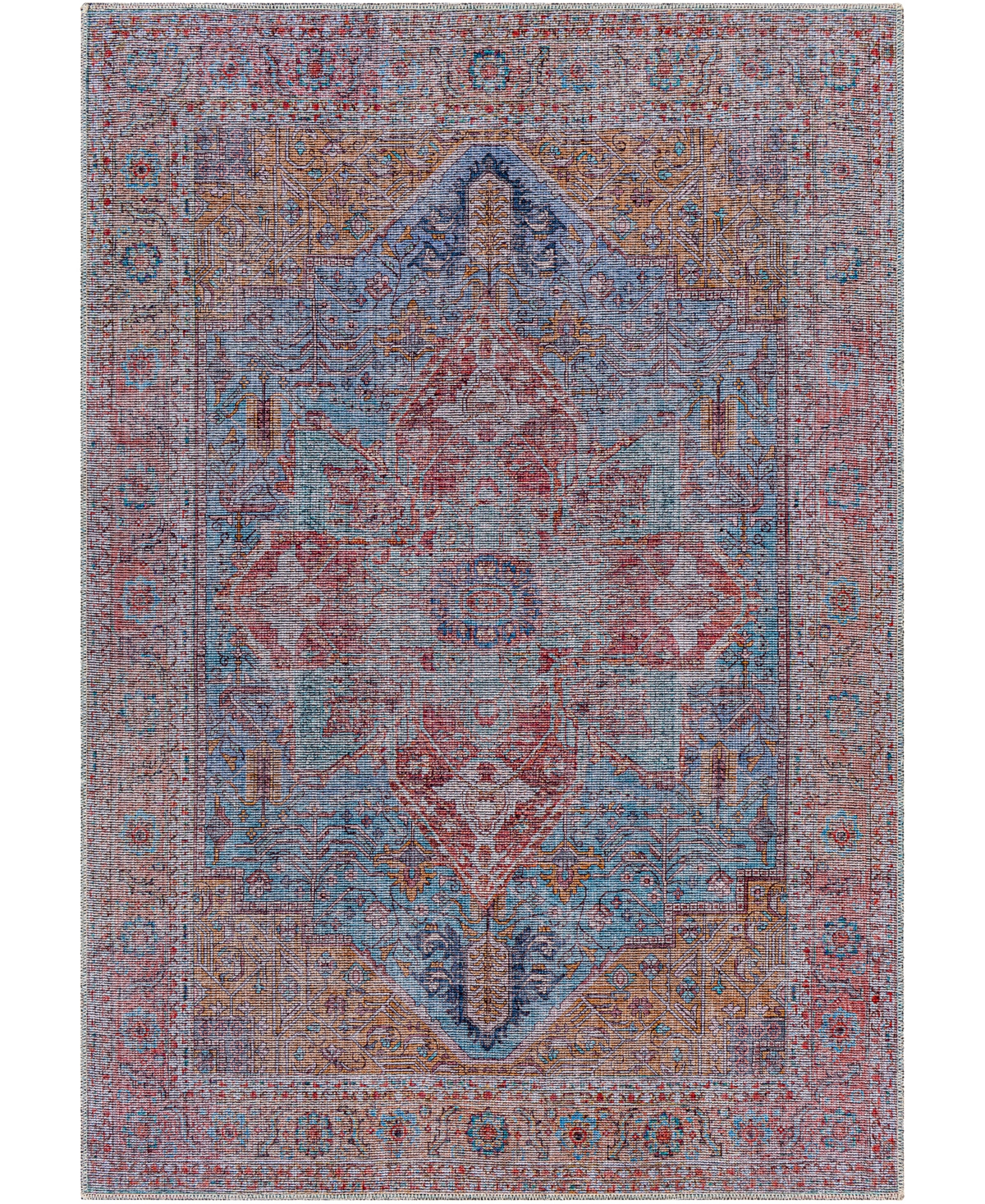 Surya Atlanta Anl-2303 7'10in x 10'2in Area Rug - Blue, Red
