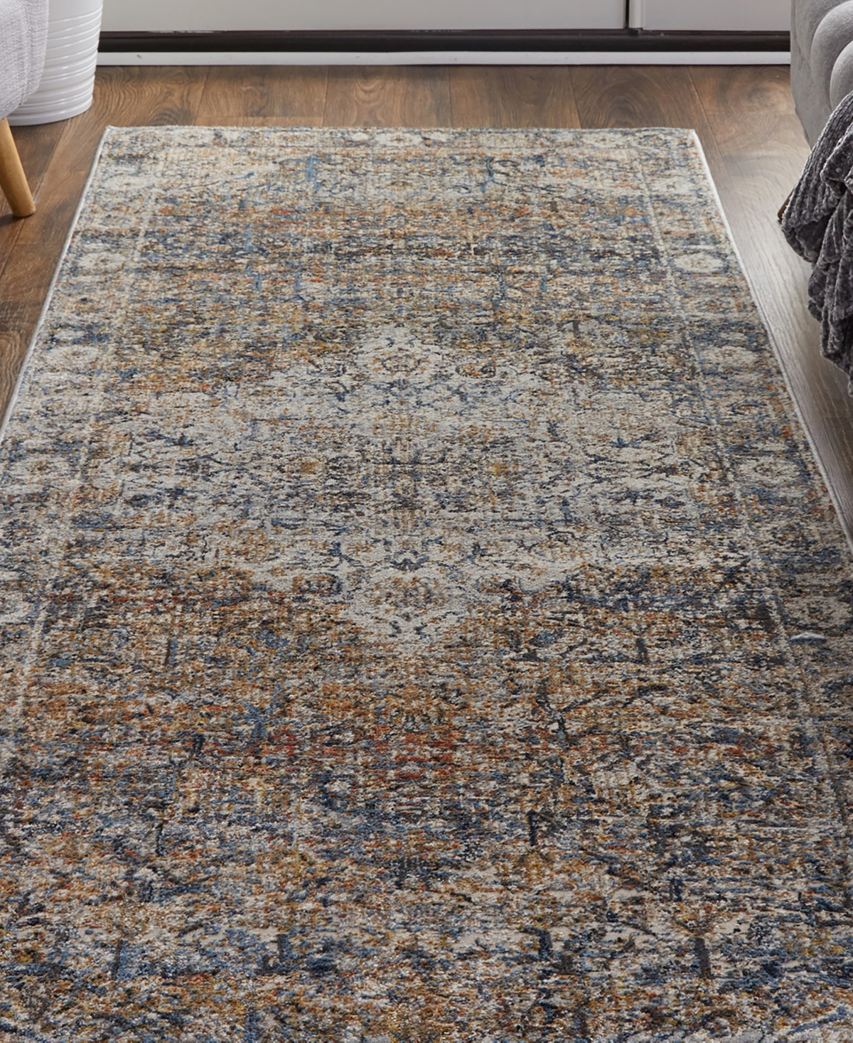 Feizy Kaia R39GM Runner Area Rug