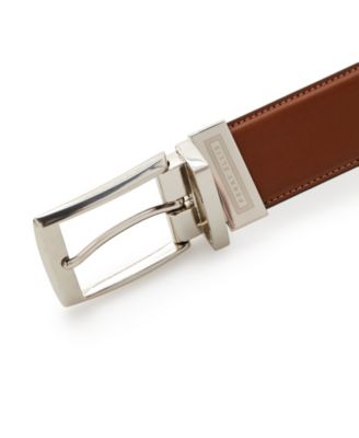 perry ellis portfolio men's amigo tan leather reversible belt