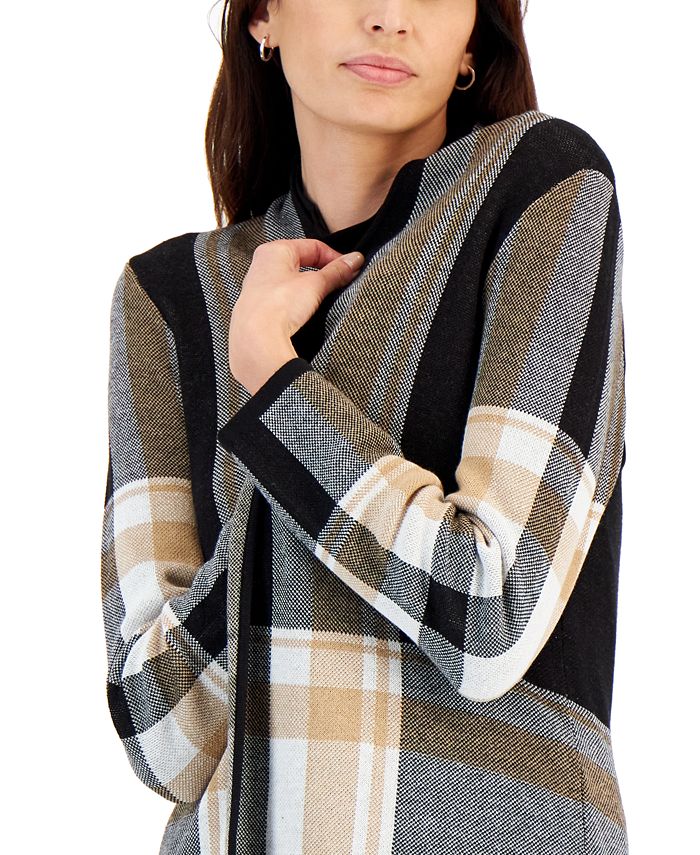 Kasper Women's Plaid Sweater Cardigan Macy's