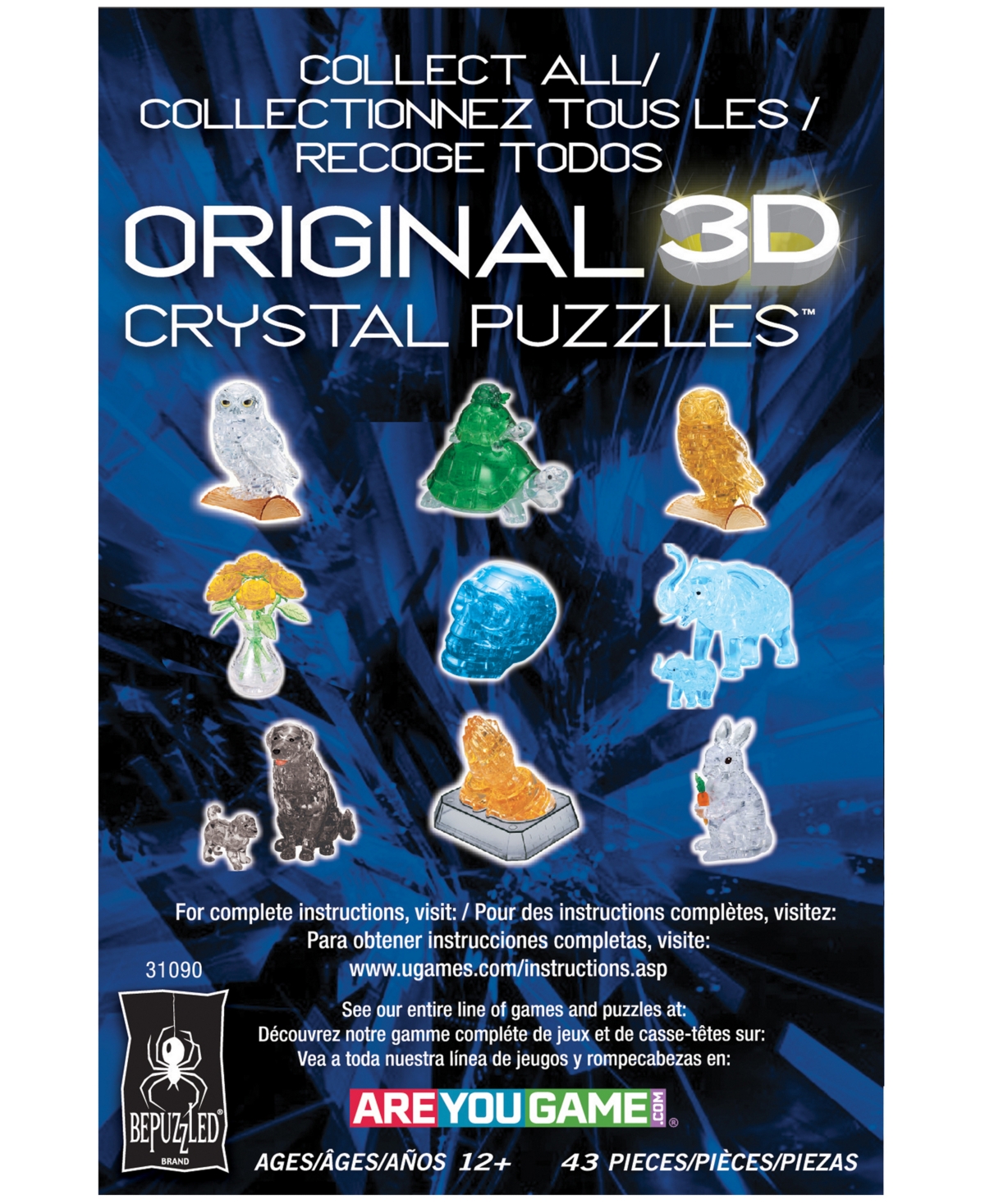 Shop Bepuzzled 3d Frog Crystal Puzzle Set, 43 Piece In Green