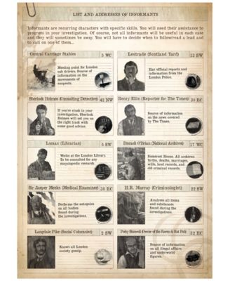 Sherlock Holmes Consulting Detective - The Baker Street Irregulars Puzzle Set