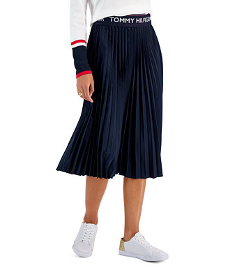 Tommy Hilfiger Women's Pleated Elastic Waist Midi Skirt & Reviews - Skirts  - Women - Macy's