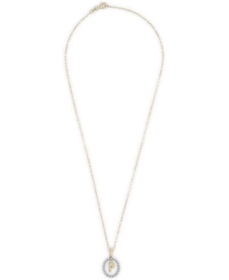 Diamond Initial "P" 18" Pendant Necklace (1/10 ct. t.w.) in 14k Gold, Created for Macy's