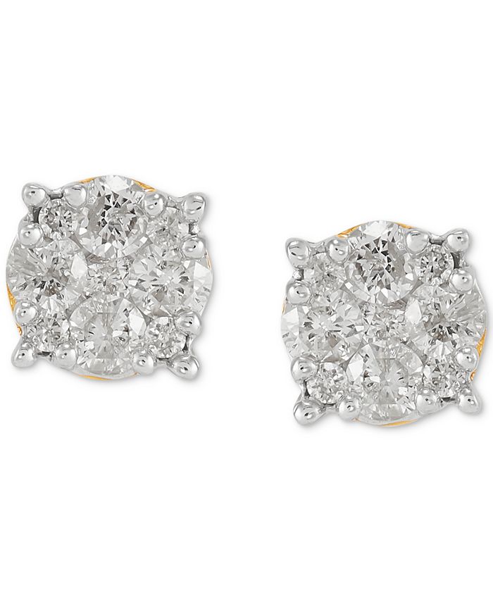 Macys diamond cluster stud earrings Clearance