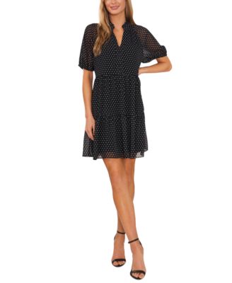 CeCe - Women's Babydoll Short-Sleeve Dress