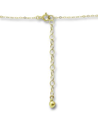 Cubic Zirconia with Black Rhodium Halo Necklace, 18K Gold over Silver