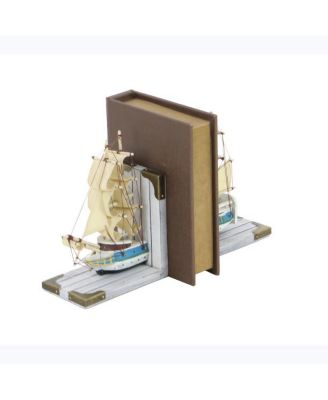 Coastal Sailboat Bookends, Set of 2