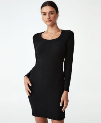 Black Long Sleeve Bodycon Dress - Macy's