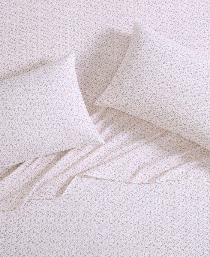 Laura Ashley Evie Cotton Flannel 4Pc. Sheet Set, Full Macy's