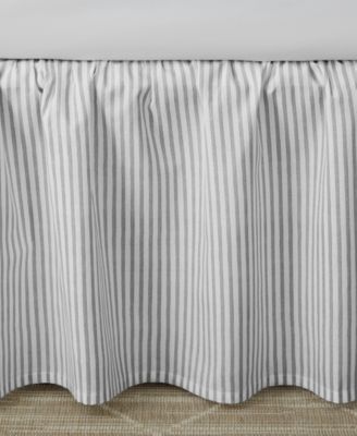 Ticking Stripe Ruffled Bedskirt, King