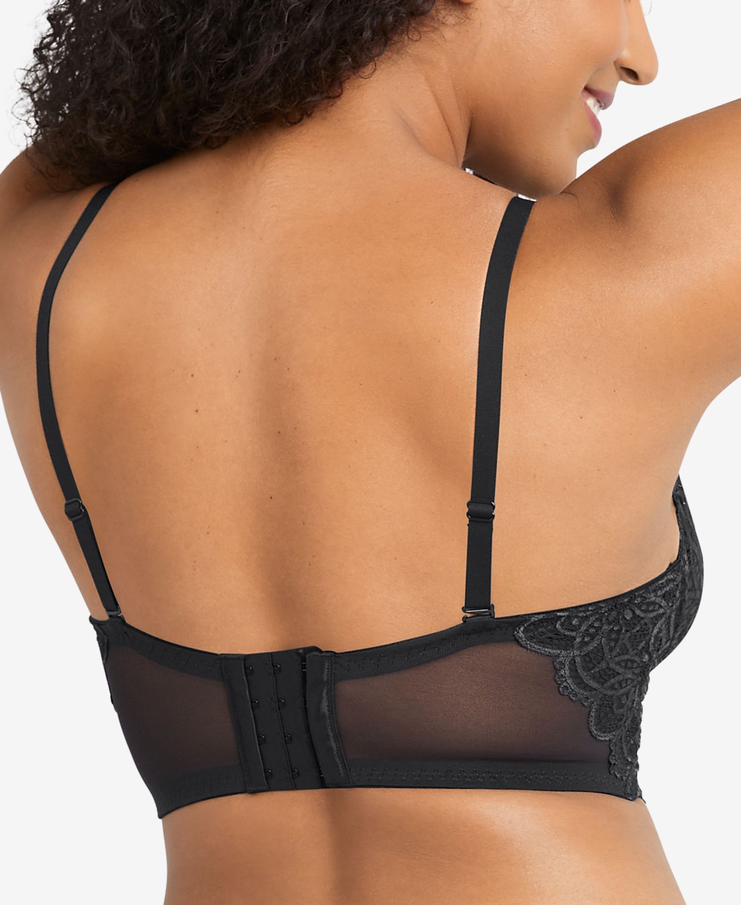 Pure Comfort Lace & Mesh Longline Wireless Bralette DM1188