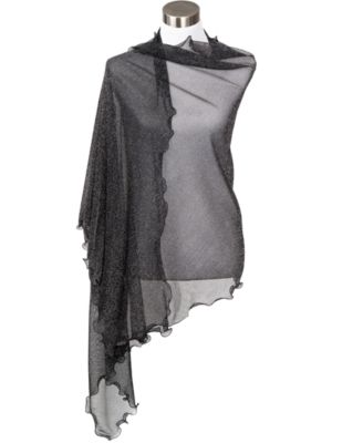 Ruffle-Edge Metallic Evening Wrap, Created for Macy's
