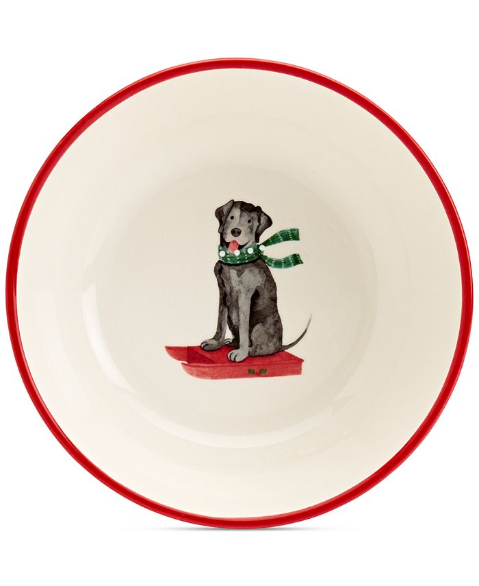 Tabletops Unlimited Furry Christmas Dog Cereal Bowls, Set of 4 Macy's