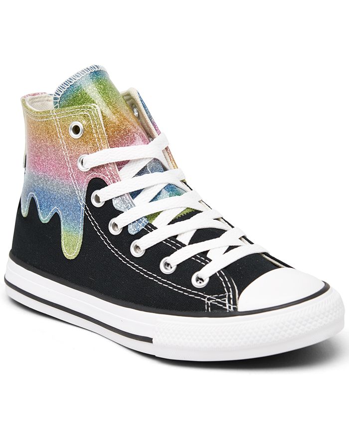 Converse Little Girls Chuck Taylor All Star Glitter Drip High Top