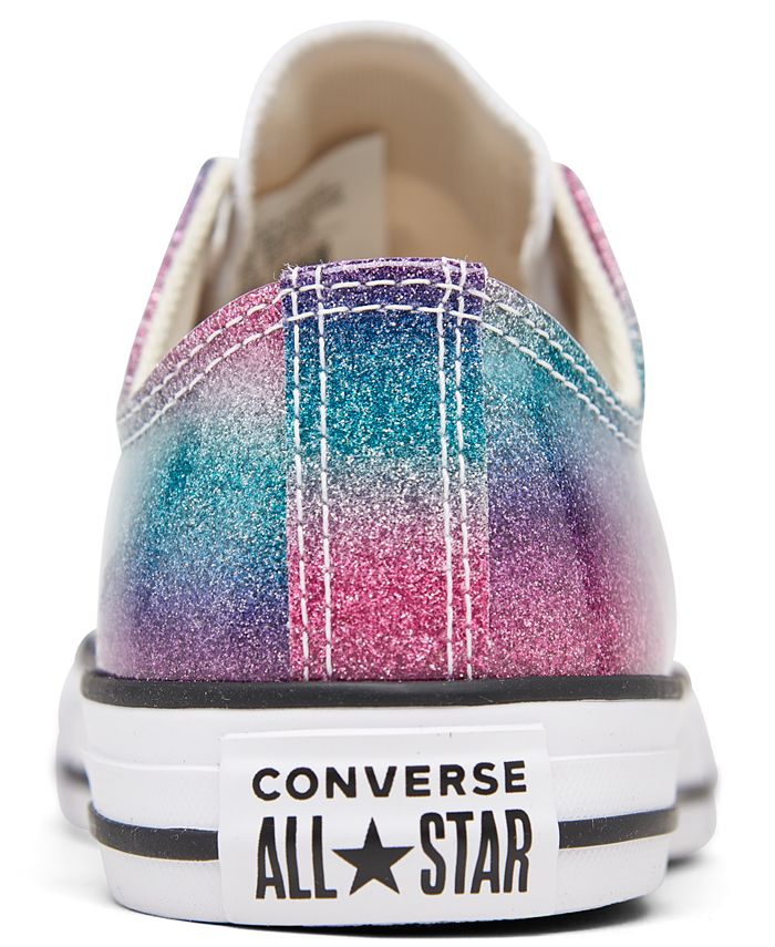 Converse Little Girls Chuck Taylor All Star Glitter Drip Low Top Casual