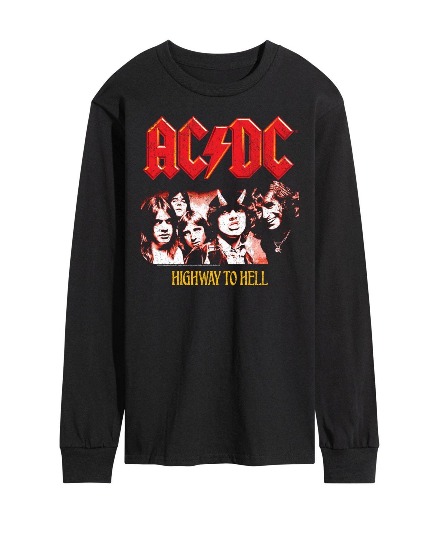 Мужская футболка AIRWAVES Acdc Logo Long Sleeve, цвет: Чёрный — фото 1