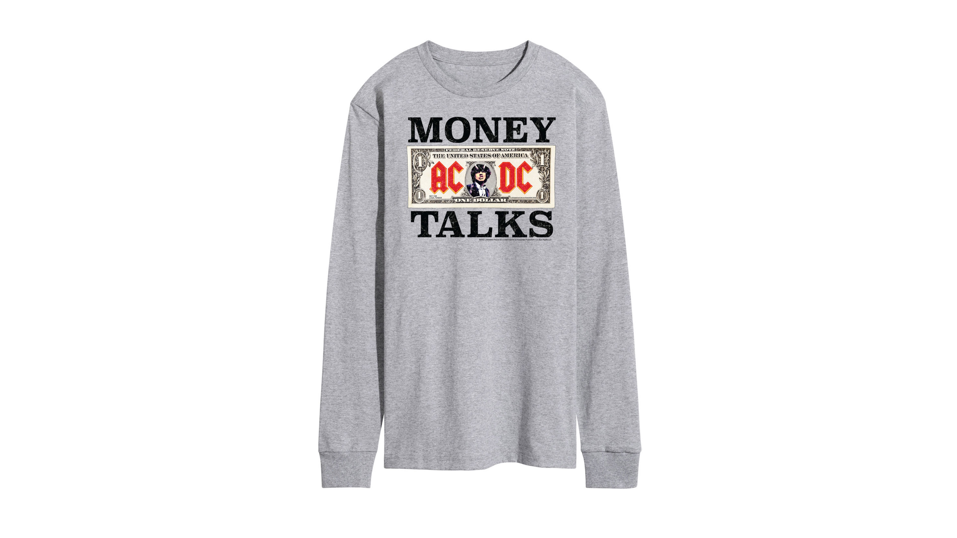 Men's Acdc Money Talks Long Sleeve T-shirt