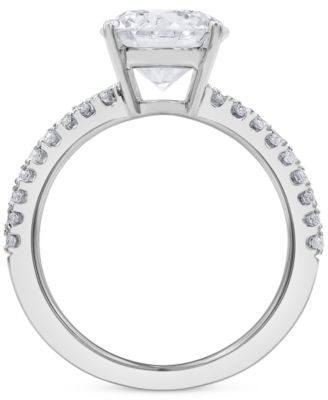 Certified Lab Grown Diamond Solitaire X Engagement Ring (3-3/8 ct. t.w.) in 14k White Gold