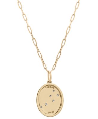 Diamond Zodiac Constellation 18" Pendant Necklace (1/20 ct. tw) in 10k Yellow Gold
