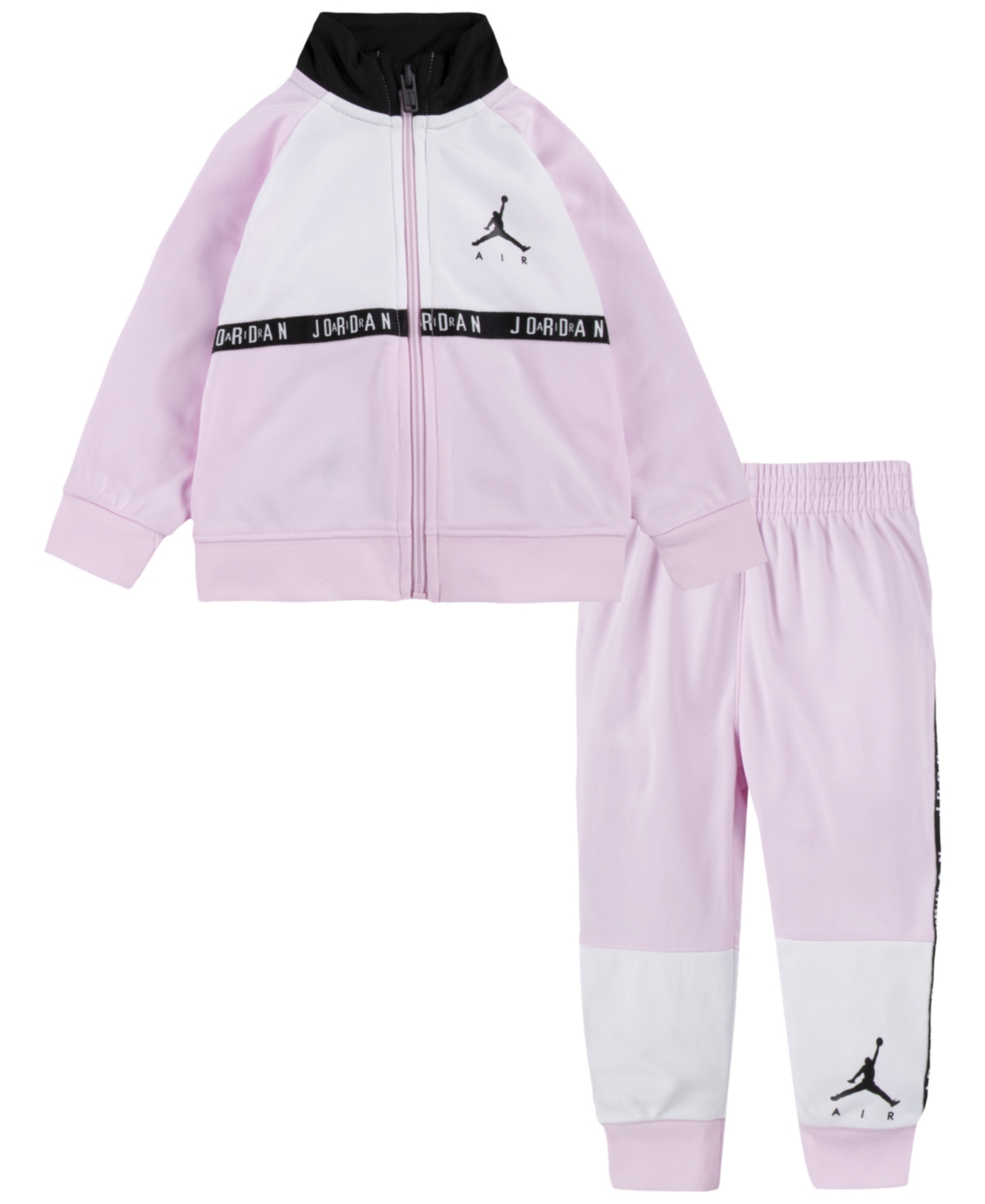Jordan Baby Girls Air Blocked Jacket And Pants 2 Piece Tricot Set In Pink Foam ModeSens